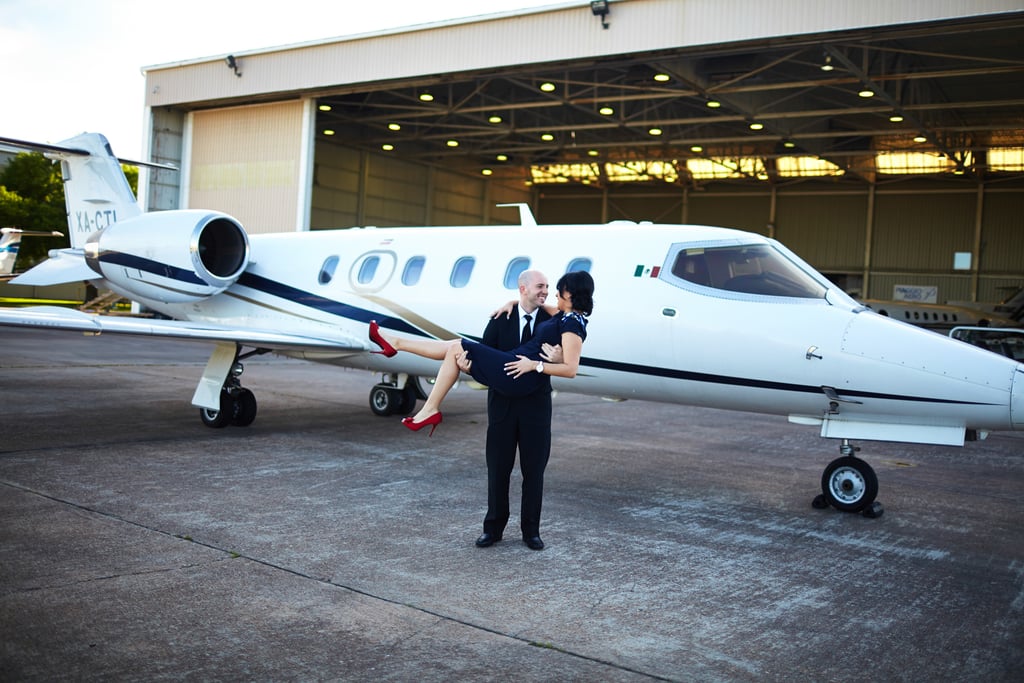 Airplane Engagement Photos