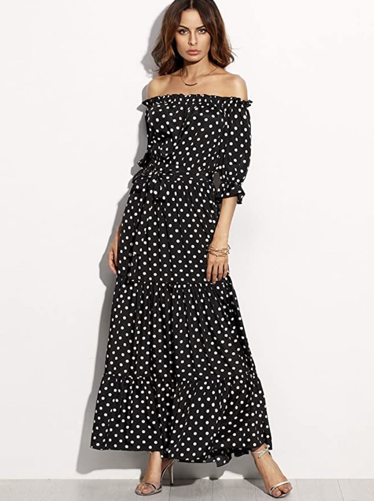 R.Vivimos Polka-Dot Long Dress