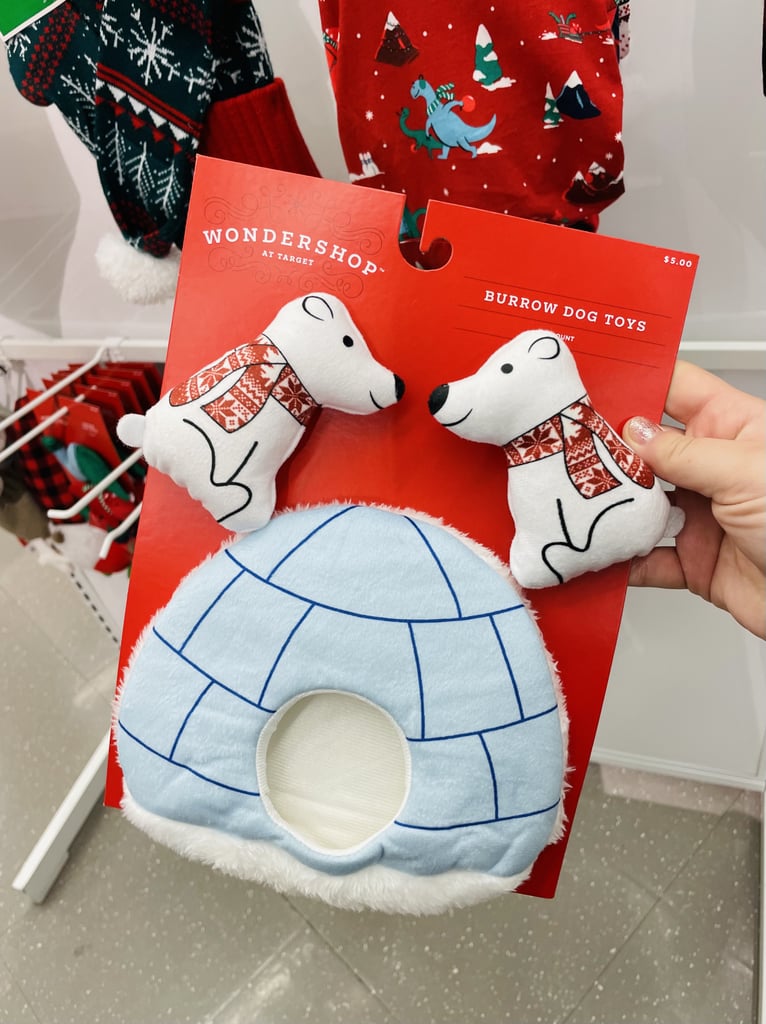 Winter Playtime: Wondershop Polar Bear & Igloo Burrow Dog Toy Set