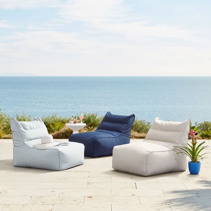 West Elm Sunbrella Outdoor Bean Bags