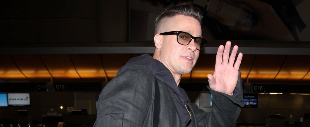 Brad Pitt in All Black at LAX