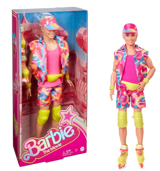 “芭比:电影《肯在纵列式滑冰衣服的洋娃娃