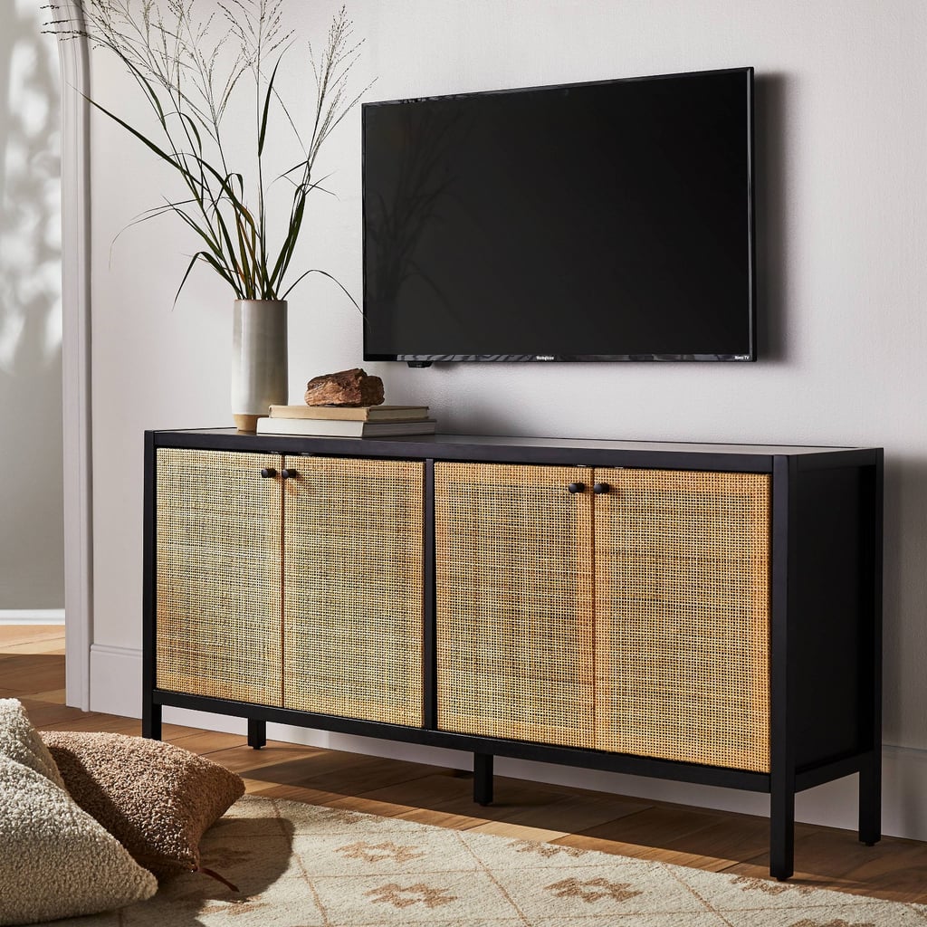 Best Cane TV Console: Threshold designed with Studio McGee Springville Caned Door TV Stand