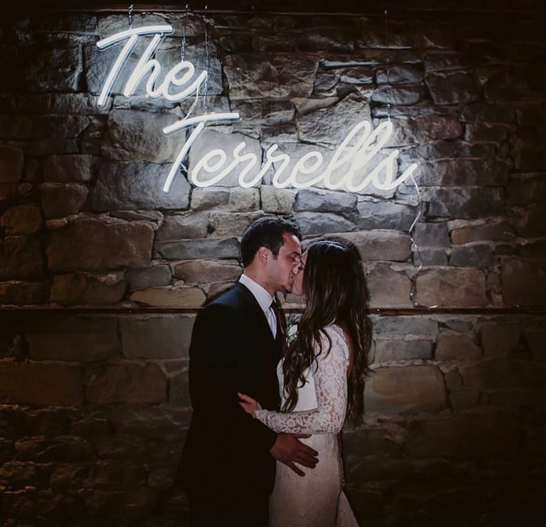 Last Name Neon Wedding Sign