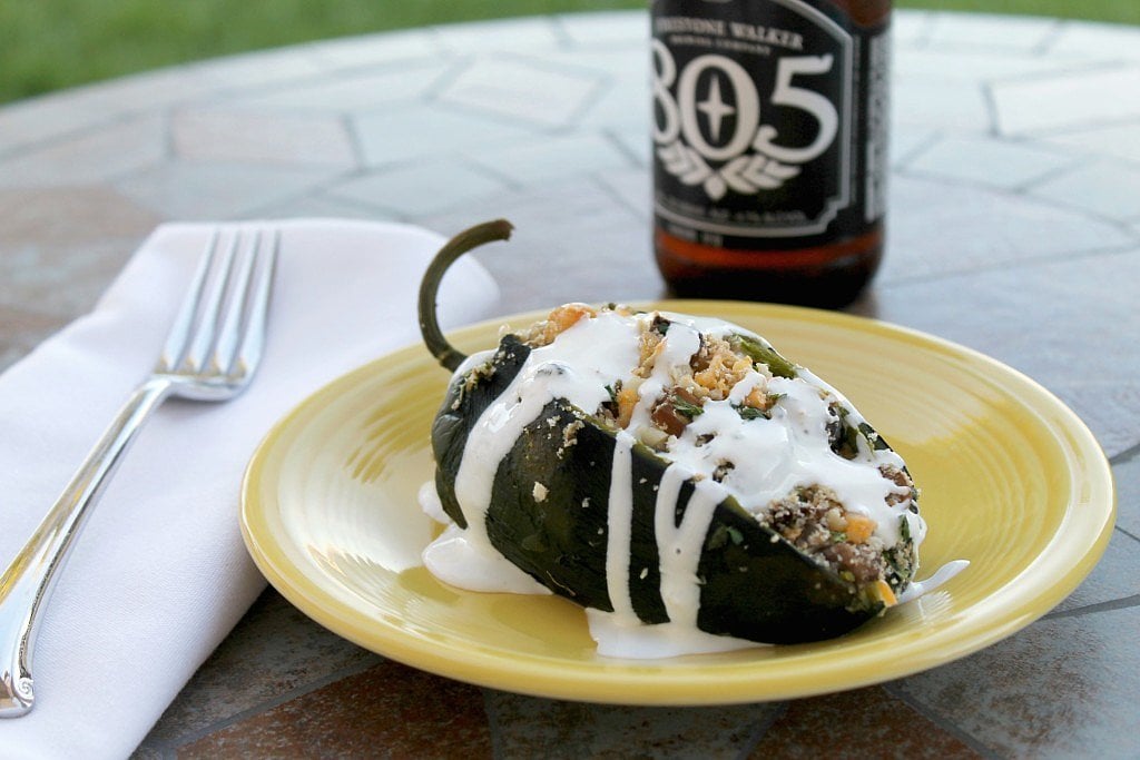 Get the recipe: vegetarian stuffed poblano peppers