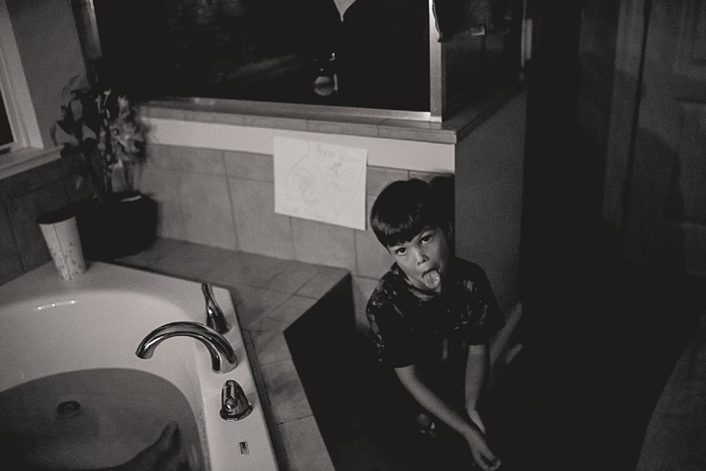 Black and White Photos of a Home Birth