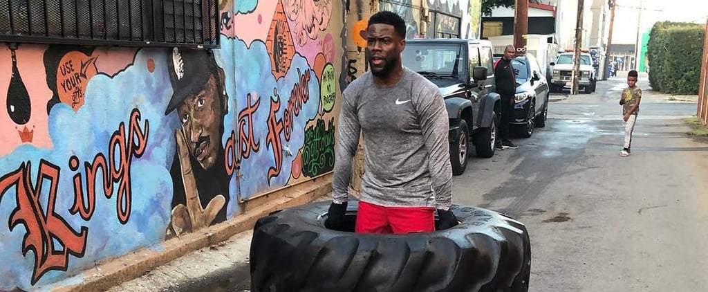 Kevin Hart Carrying Tire Workout Instagram January 2018