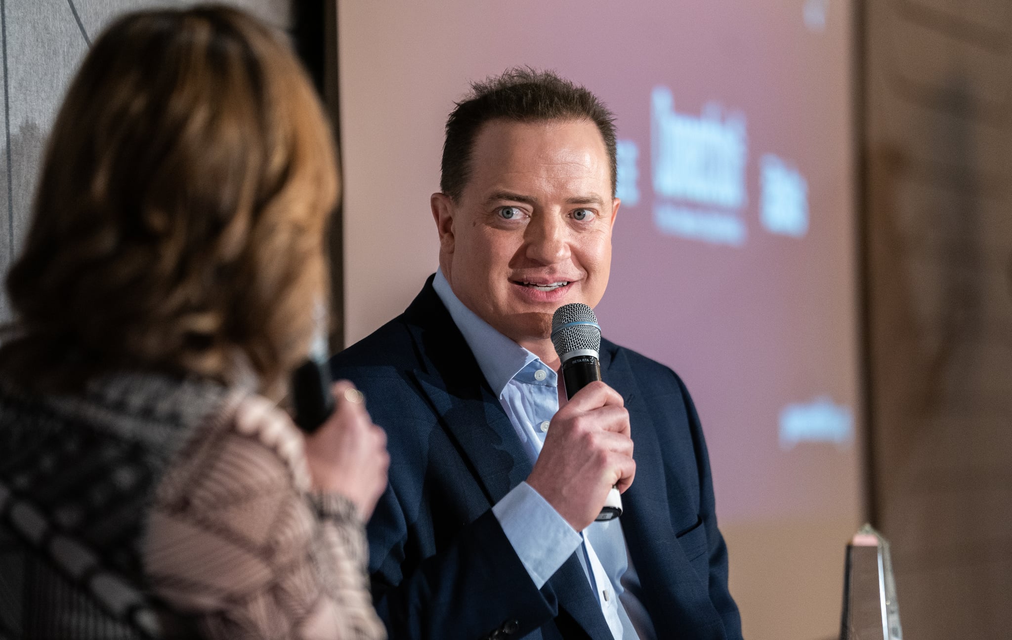 Actor Brendan Fraser attends the 2023 Greenwich International Film Festival's Inspiration Talk & Award Ceremony at The Village on May 03, 2023 in Stamford, Connecticut. (Photo by Mark Sagliocco/Getty Images)