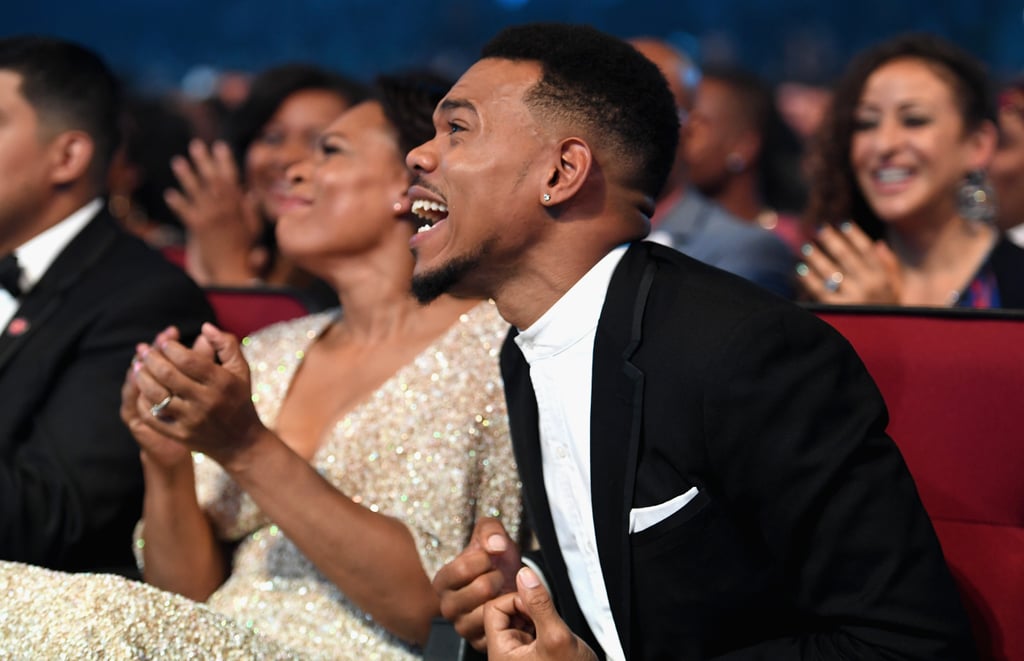 Chance the Rapper and His Mom at the 2017 BET Awards