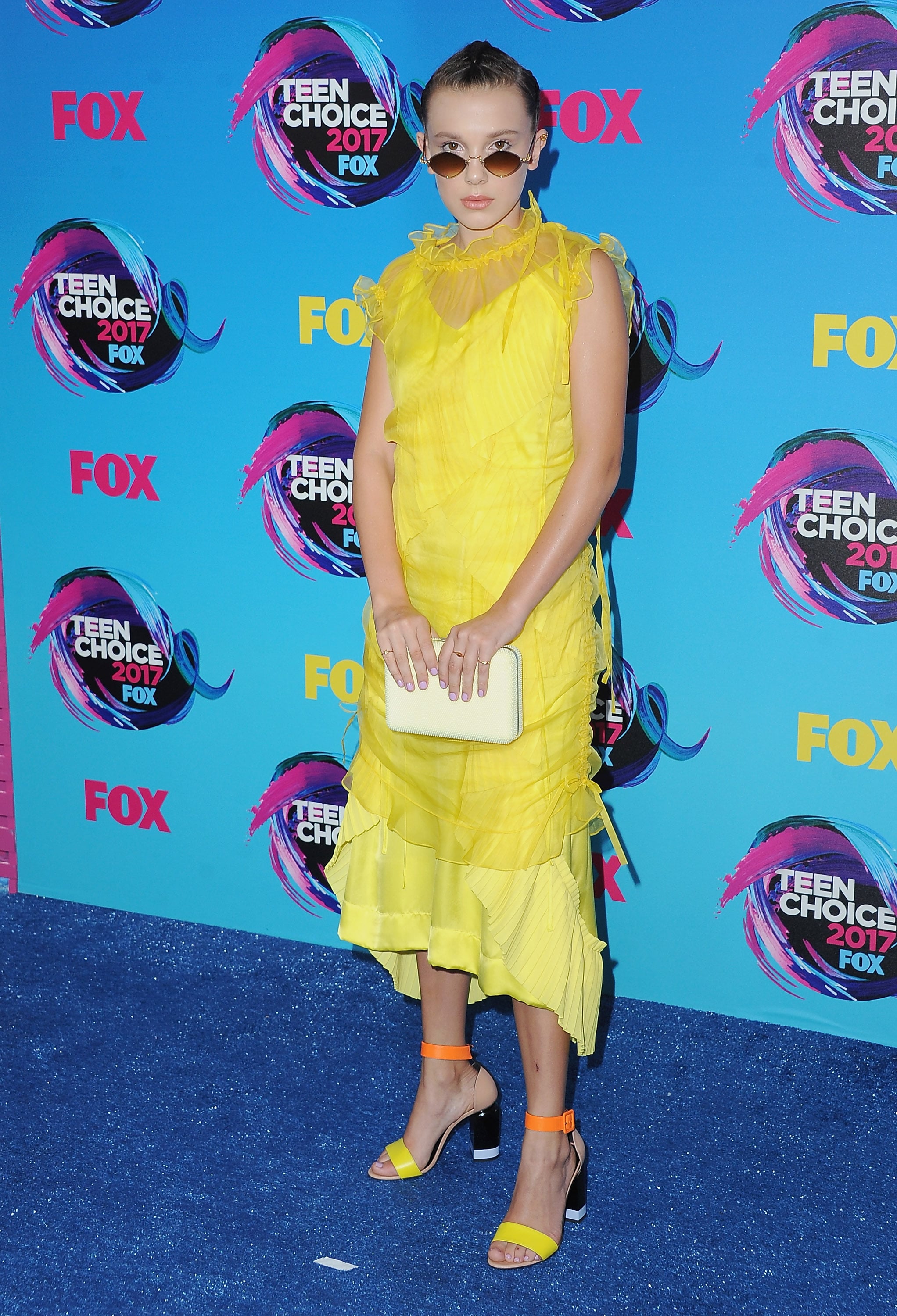 Millie bobby brown red carpet dress