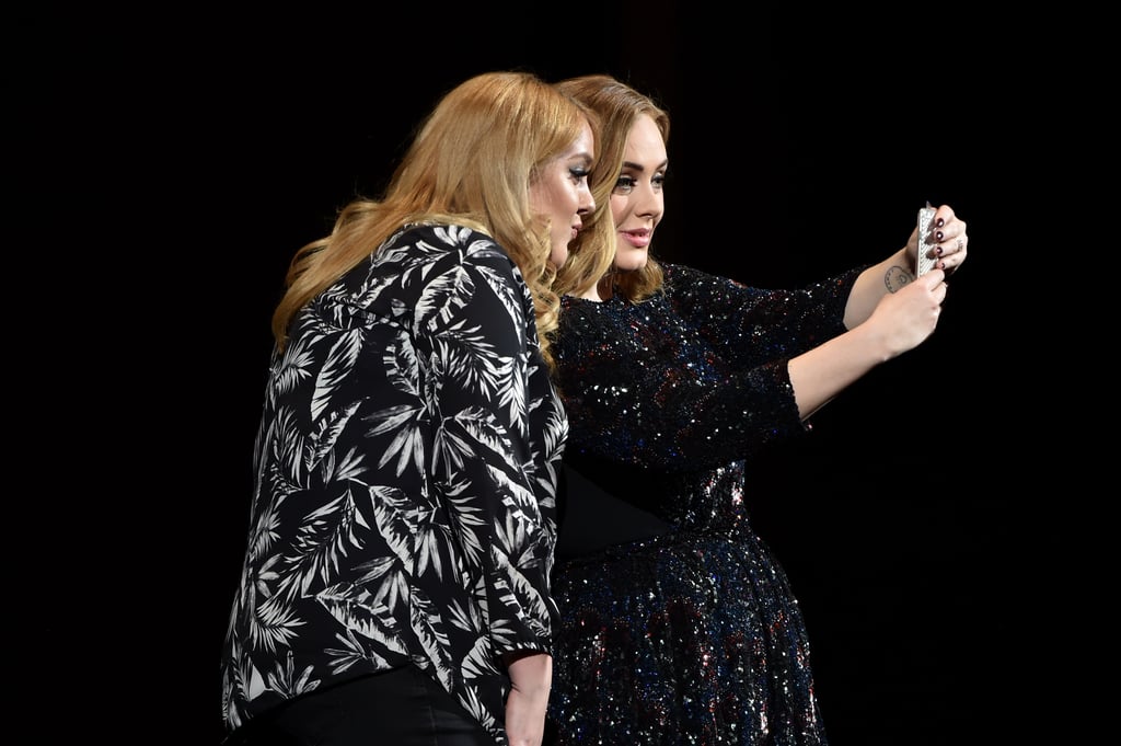 Adele Takes Selfie With Look-Alike Fan March 2016