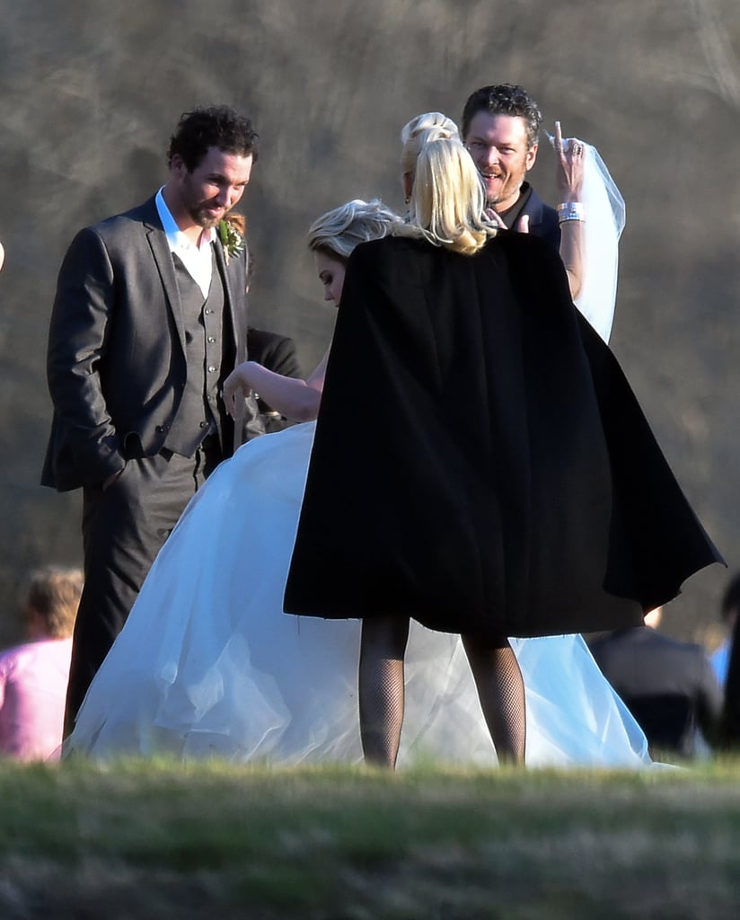 Gwen Stefani and Blake Shelton at RaeLynn's Wedding 2016