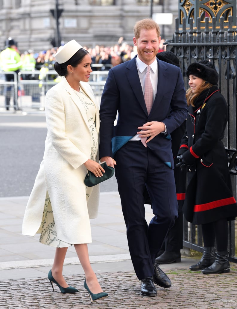 英国伦敦——3月11日:梅根·苏塞克斯公爵夫人和哈里王子,苏塞克斯公爵在威斯敏斯特教堂出席英联邦日3月11日,2019年在伦敦,英国。(图片由Karwai唐/摆姿)