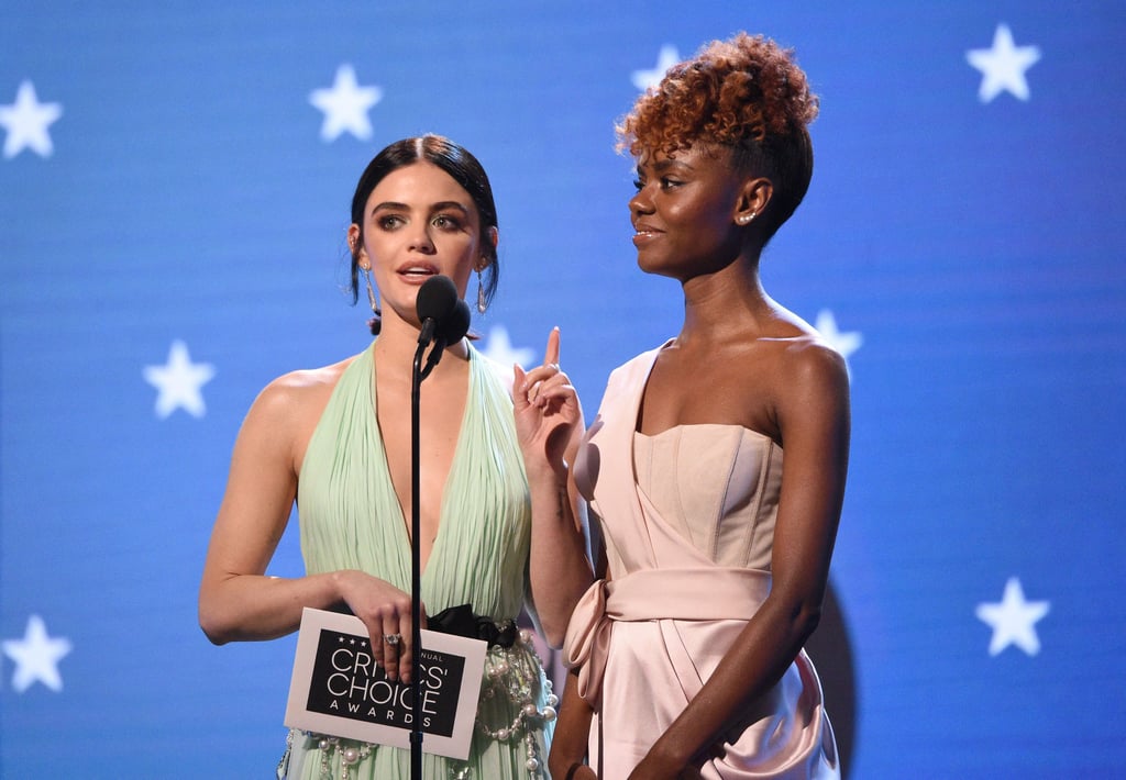 Lucy Hale and Ashleigh Murray at the Critics' Choice 2020