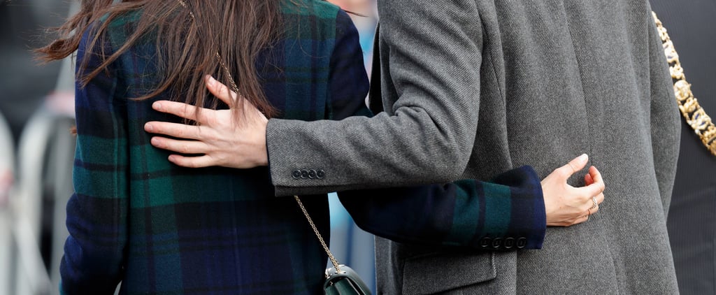Meghan Markle and Prince Harry Hands on Each Other's Backs