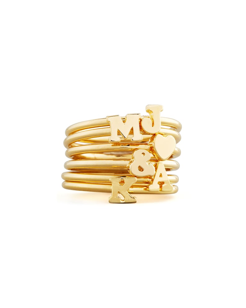 Sarah Chloe Stackable Initial Rings