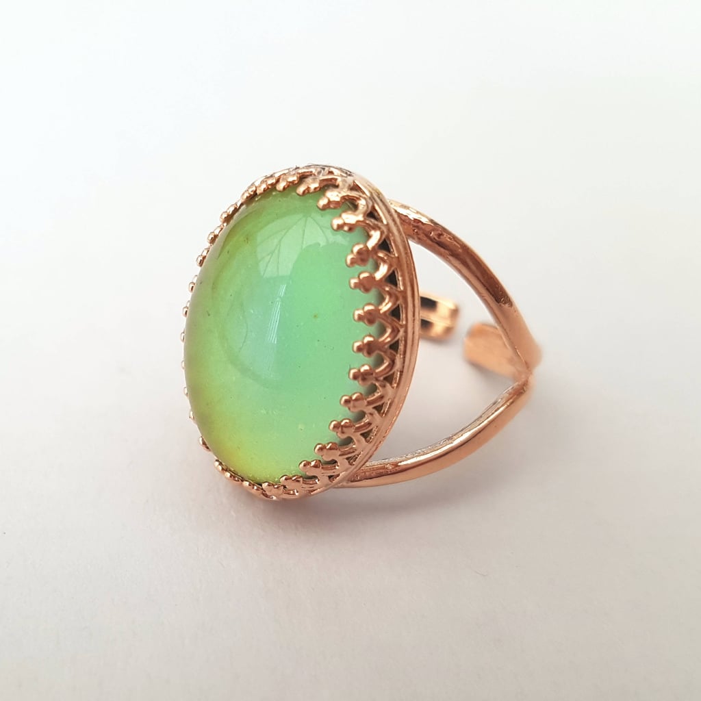 Rose Gold-Plated Mood Stone Ring ($23)