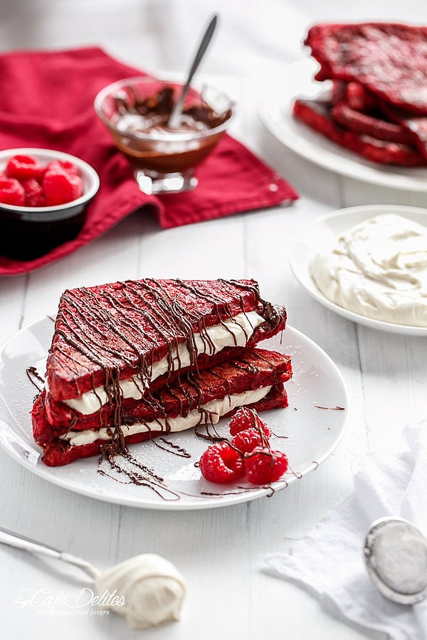 Red Velvet-Nutella French Toast