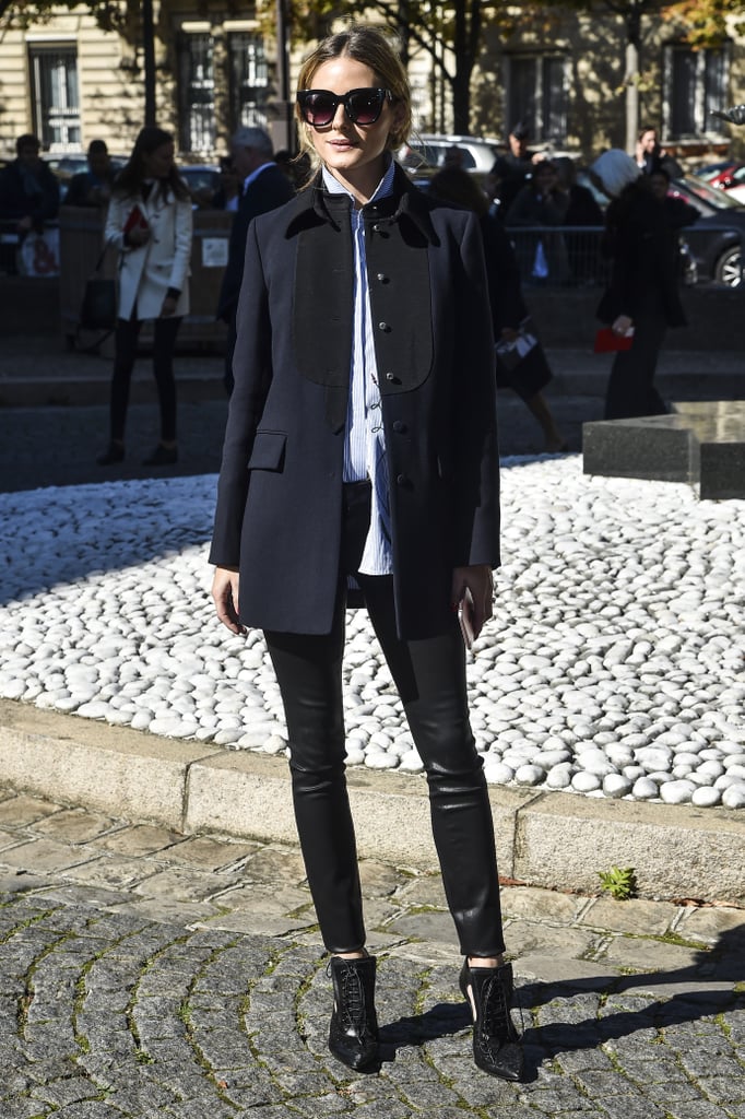 Olivia embraced Fall dressing at the Miu Miu show, arriving in a ...