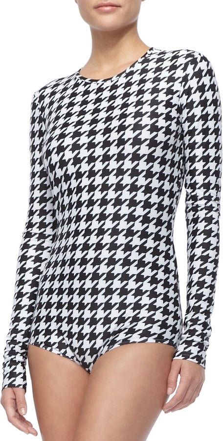 Cover UPF 50 Long-Sleeve Houndstooth Swimsuit ($190)