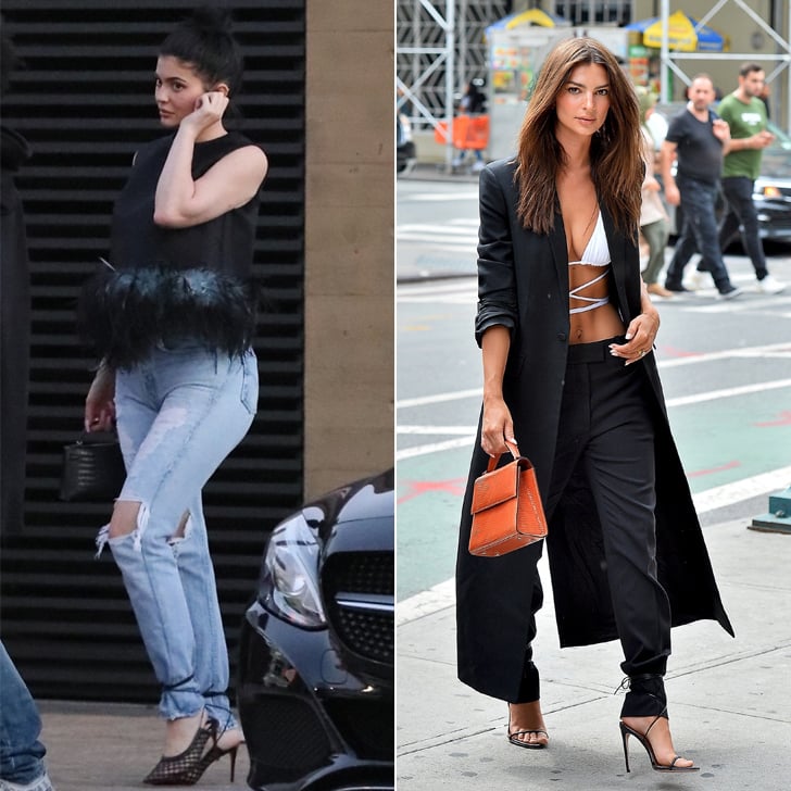 Sofia Richie Light Grey Skinny Leggings Street Style Autumn Winter 2020