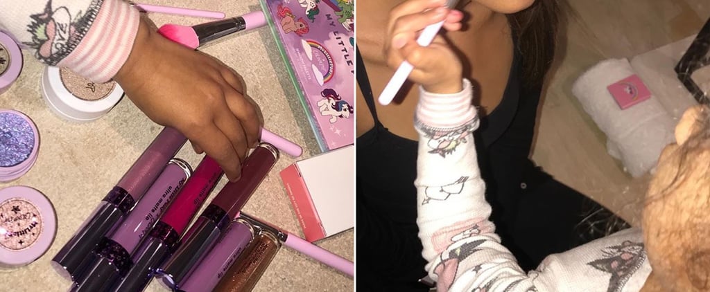 North West Doing Makeup