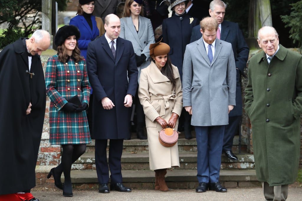 Meghan Markle gave a curtsy to the queen as she celebrated her first Christmas with then-fiancé Prince Harry's family in 2017.