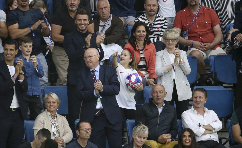 David Beckham and Harper at World Cup Pictures June 2019