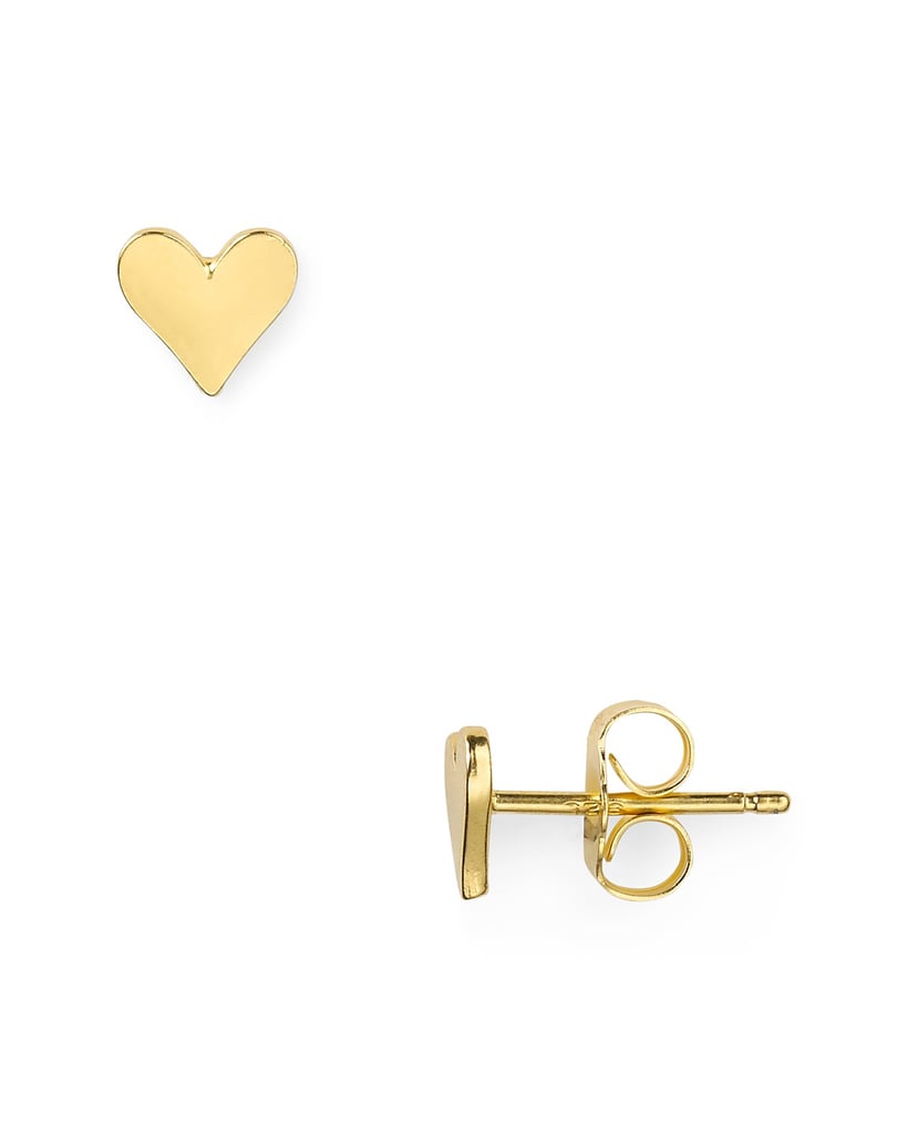 Dogeared Flat Heart Stud Earrings