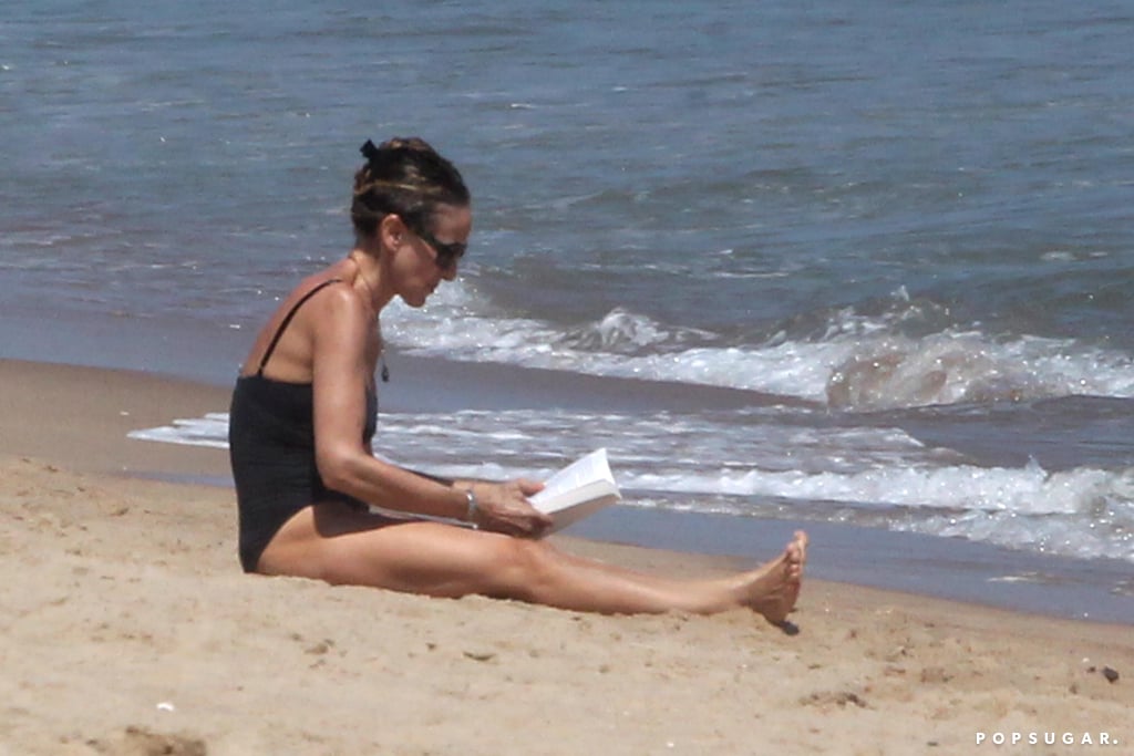 Sarah Jessica Parker on the Beach in Montauk June 2018