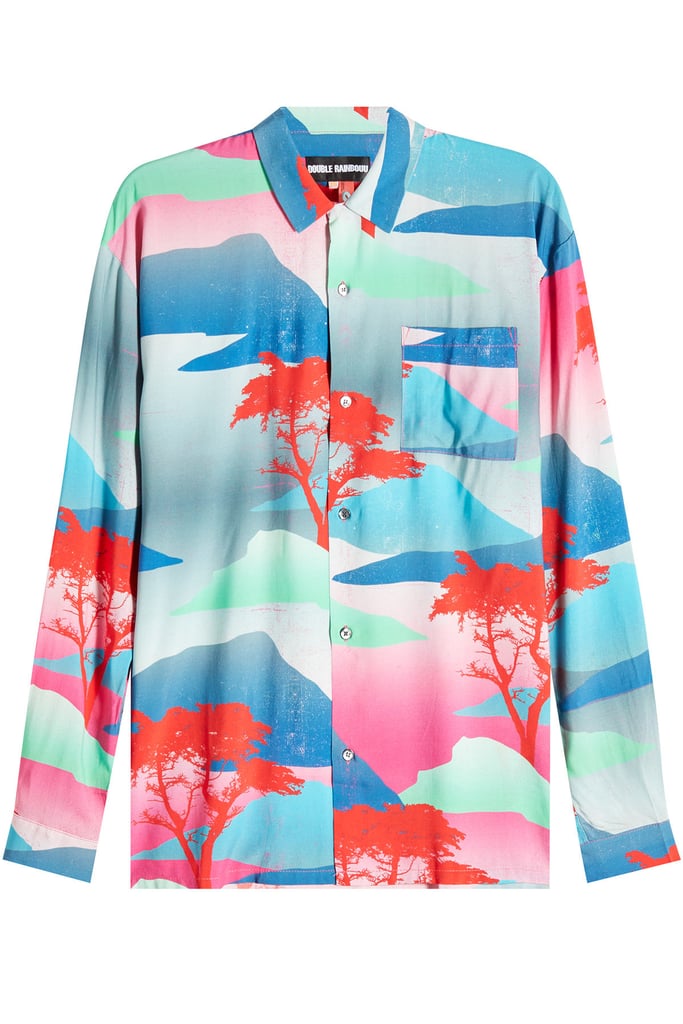 Double Rainbouu Long-Sleeved Hawaiian Shirt