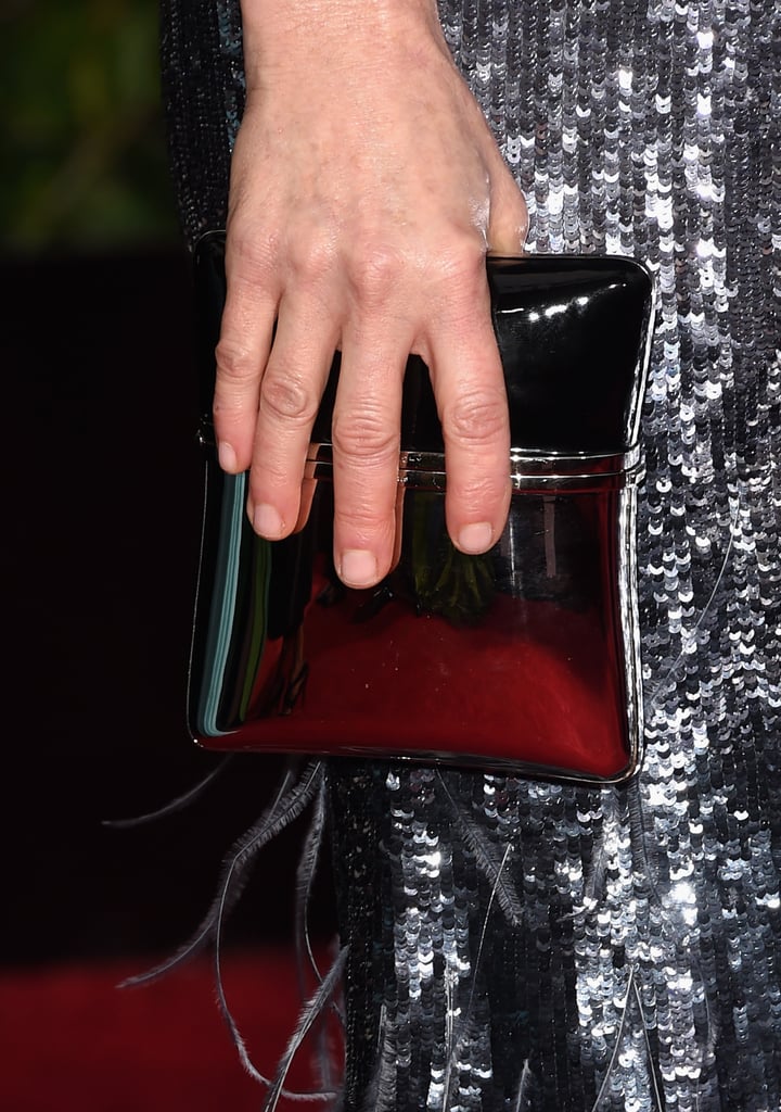 A metallic clutch was just the thing to finish Julianne Moore's sequined Givenchy gown.