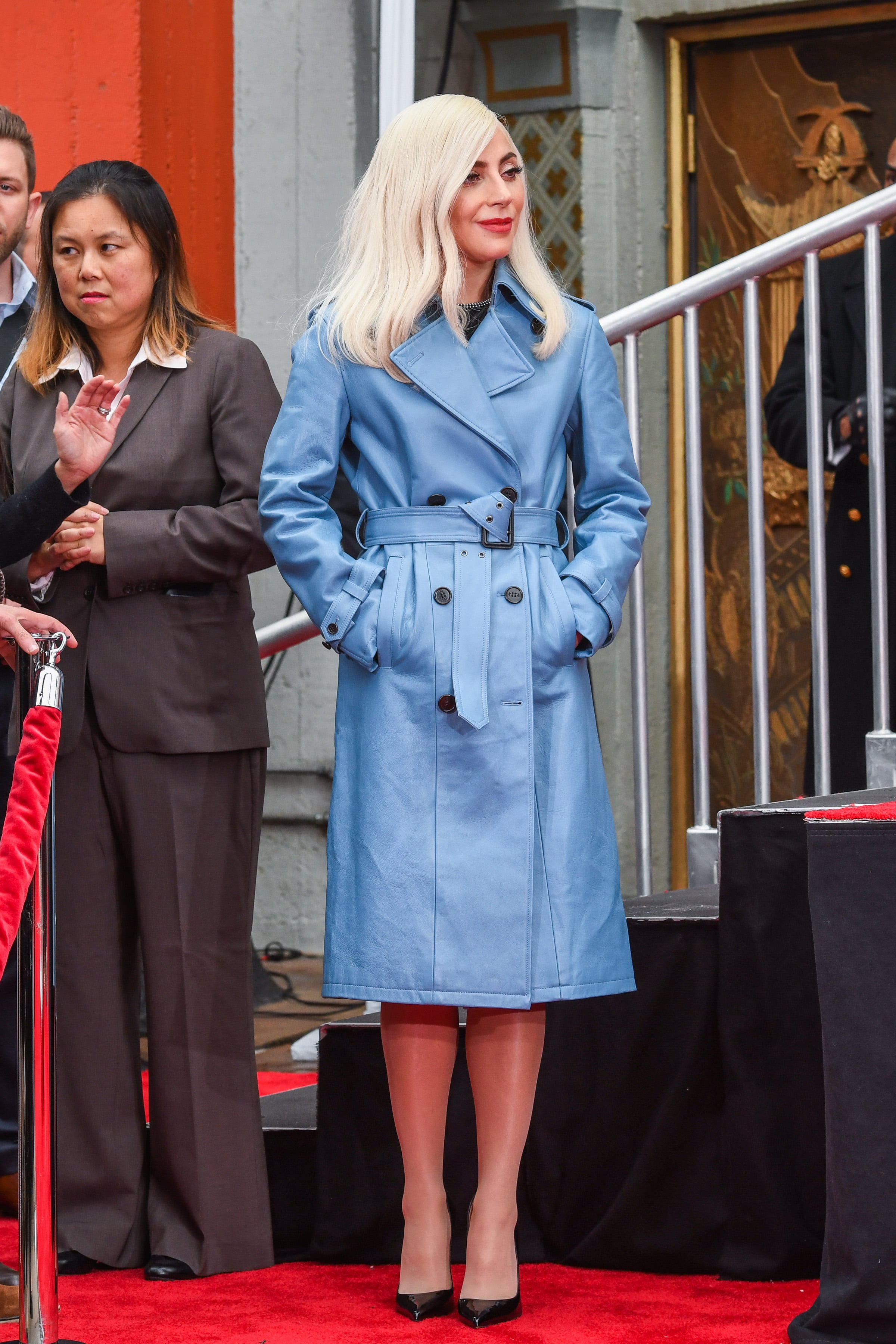 Jessica London Women's Plus Size Leather Swing Coat Leather Jacket 