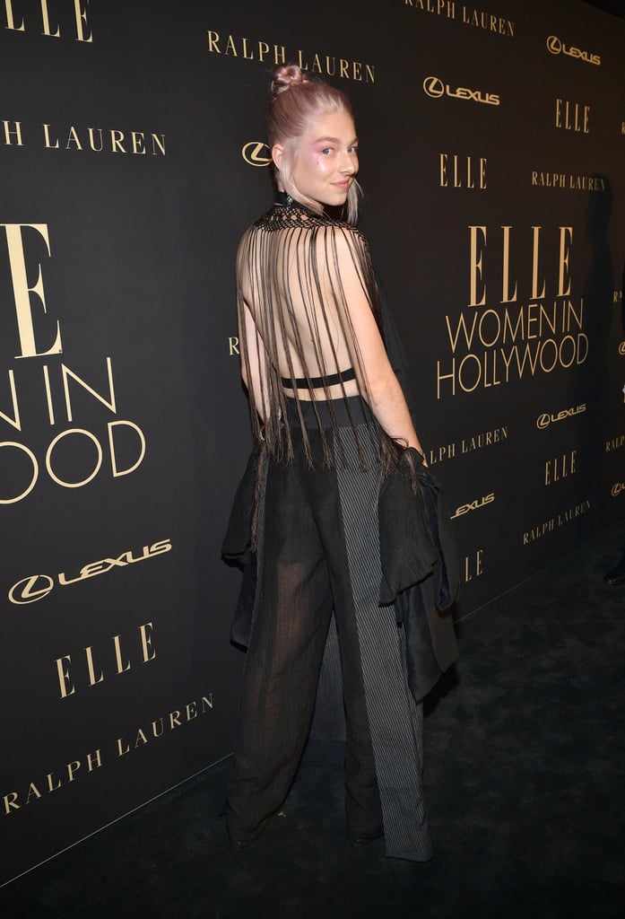 Hunter Schafer's Pink Hair and Makeup at Elle Event