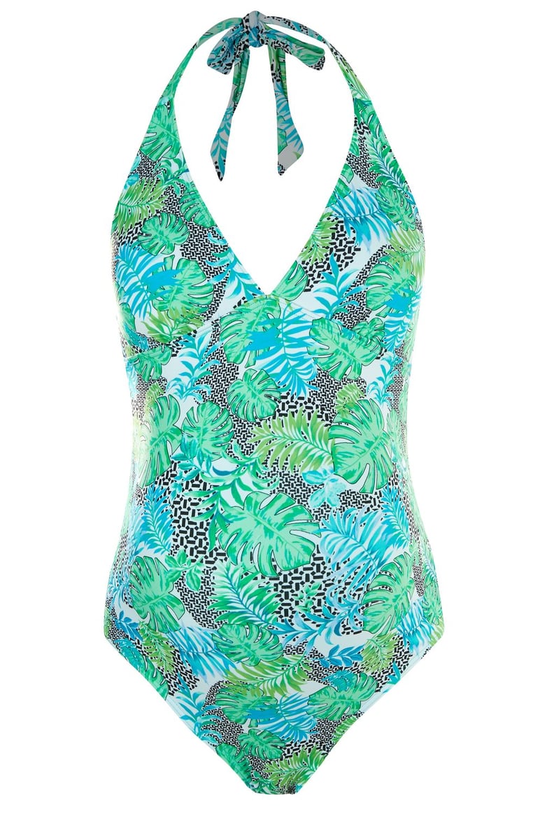 Topshop Geometric Print Swimsuit