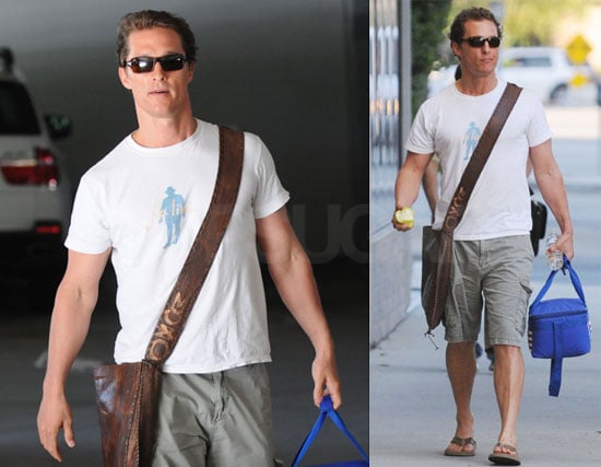Soon-to-be Dad Matthew McConaughey Brings His Lunch to Work in a Lunch-Box Soon-to-be Dad Matthew McConaughey Brings His Lunch to Work in a Lunch-Box