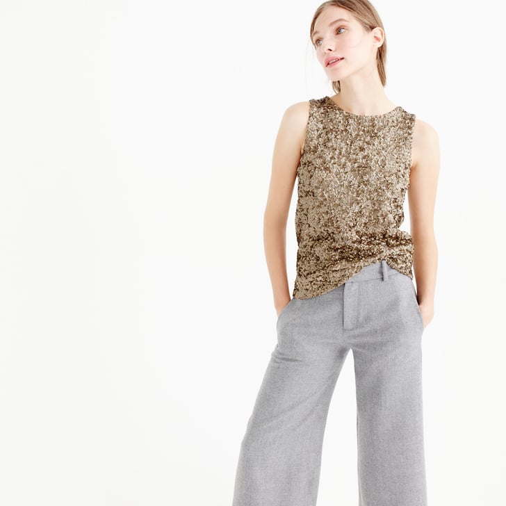 J. Crew Collection sequin tank top (228) Tops For Going Out
