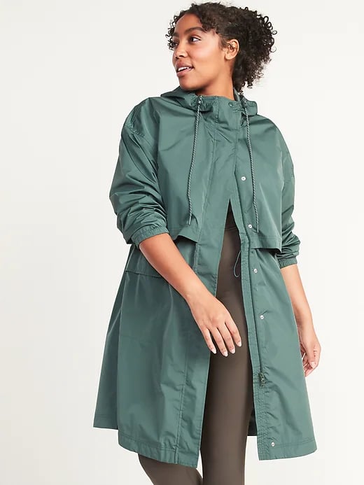 For Sporty Vibes: Old Navy Oversized Water-Resistant Hooded Coat for Women