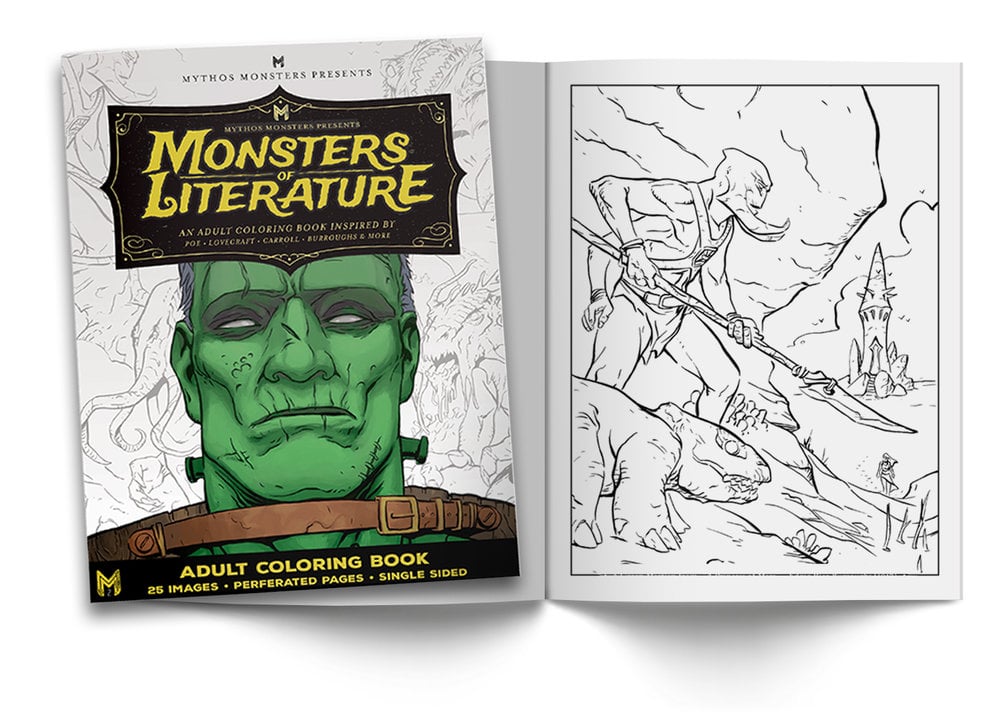 Monsters of Literature Adult Coloring Book of Horror ($9)