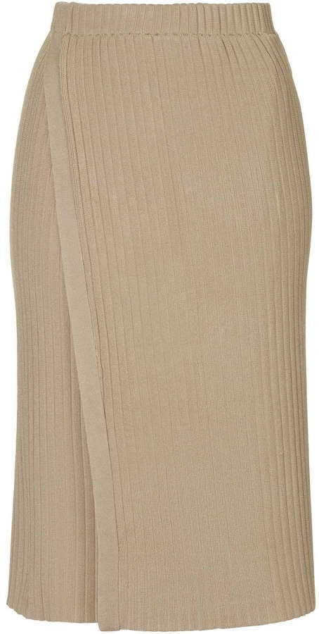 Topshop Modern Rib Midi Skirt ($80)