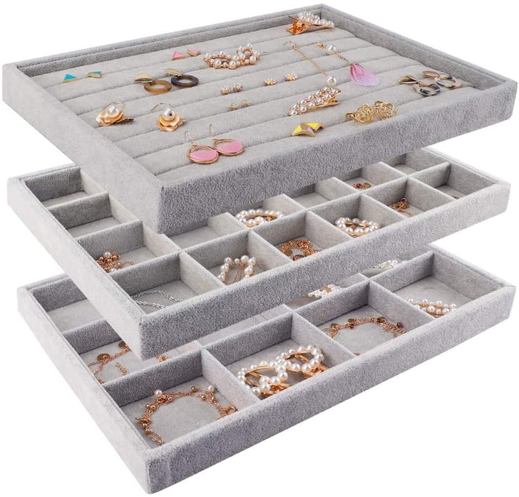Mebbay Stackable Velvet Jewelry Trays Organizer  Where to Buy the Home 