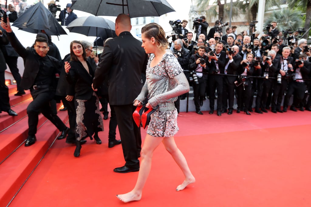 Kristen Stewart Takes Off Her Heels at Cannes Film Festival