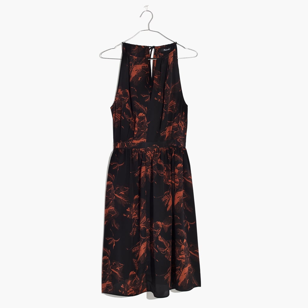 Madewell x No.6 Silk Keyhole Dress in Etched Floral ($150)