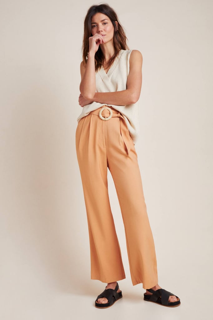 WAYF Ellen Belted Wide-Leg Trousers