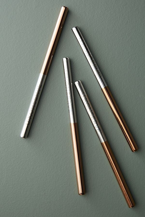 U Konserve Copper-Dipped Reusable Straws, Set of Four