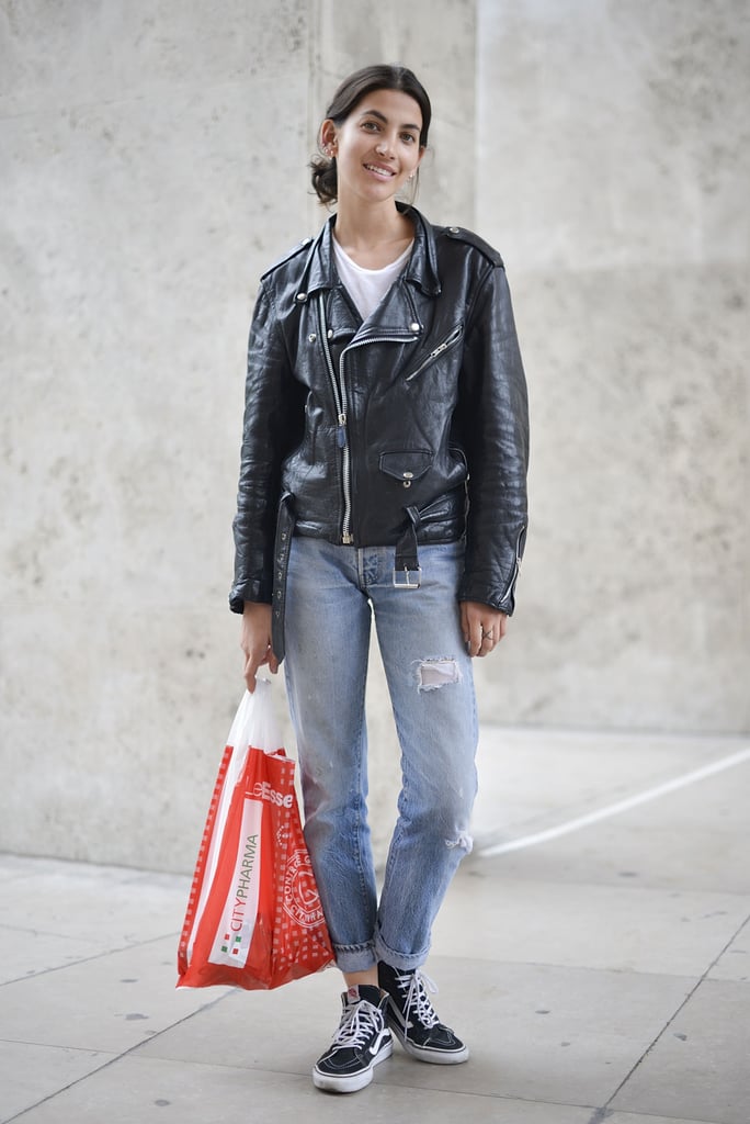 leather jacket with vans