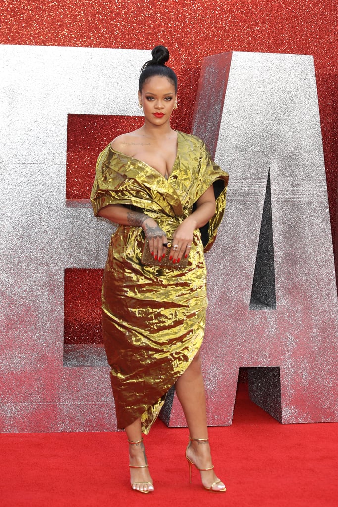 Rihanna's Gold Dress at Ocean's 8 Premiere in London