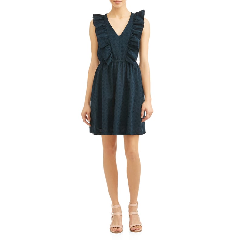 Eve Sleeveless Ruffle Vee Dress