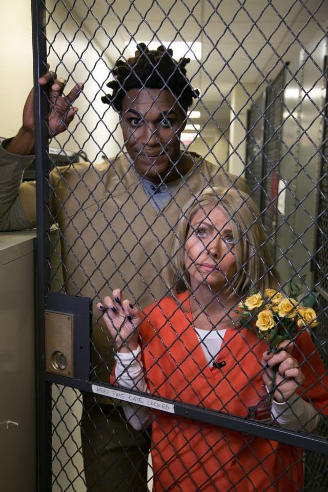 Kelly as Piper and Michael as Crazy Eyes From OITNB
