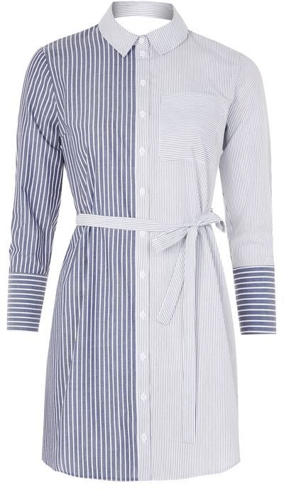 Looking for a shirtdress ($80) to wear to work? There's no better option than this striped one.